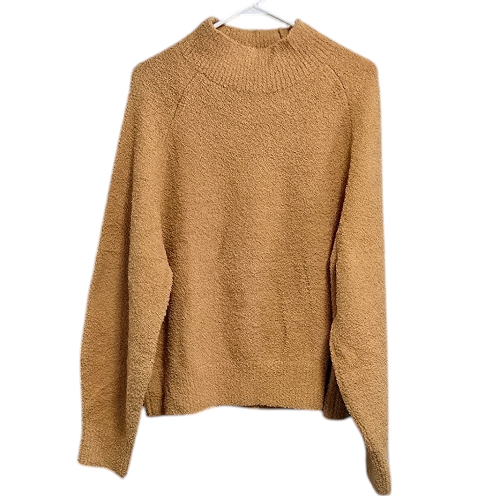 Hello Nite Brown Long Sleeve Pullover Soft Cozy Warm Lounge Sweater XL